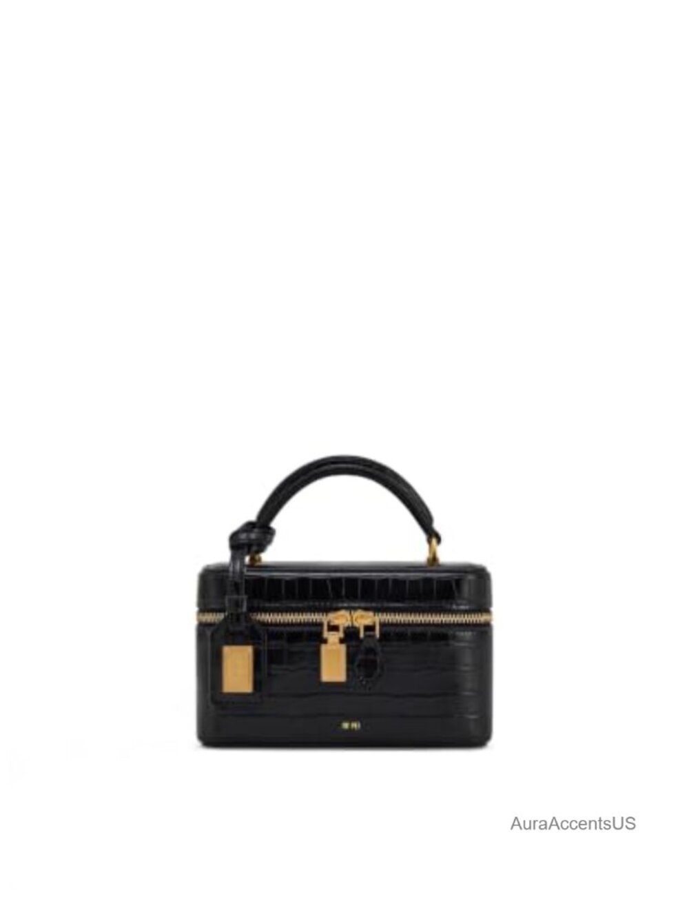 Croc-Embossed Vegan Leather Top Handle Satchel Crossbody Bag